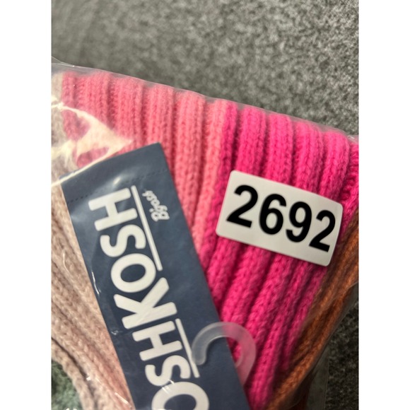 OshKosh Beanie Toddler 2T/4T Multi-Color Ribbed Fleece Lined Winter Hat - Picture 10 of 10